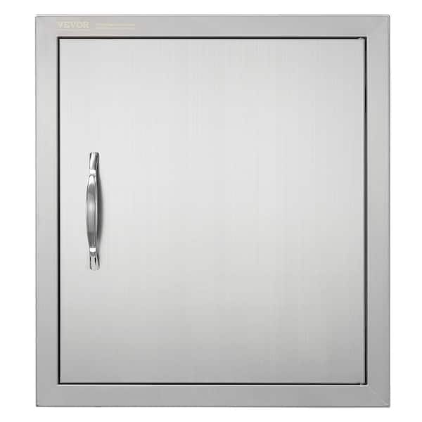 VEVOR Single Outdoor Kitchen Door 18 in. W x 20 in. H BBQ Access Door Stainless Steel Flush Mount Door