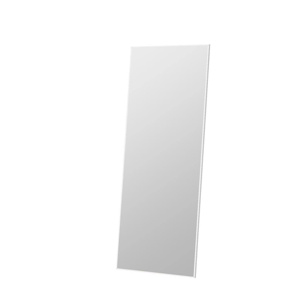 21 in. W x 64 in. H Modern Rectangle Oversized White Metal Framed Full Leng