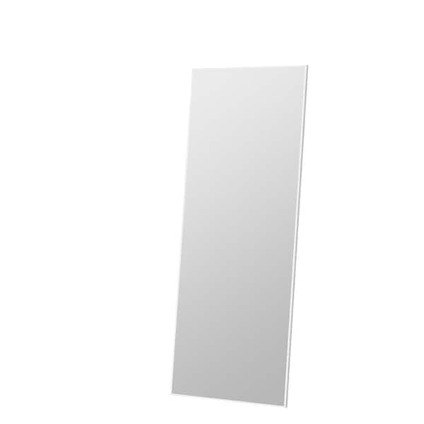 Unbranded 21 in. W x 64 in. H Modern Rectangle Oversized White Metal Framed Full Length Standing Mirror
