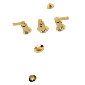 NuvoFusion 3-Handle Bidet Faucet in Polished Brass