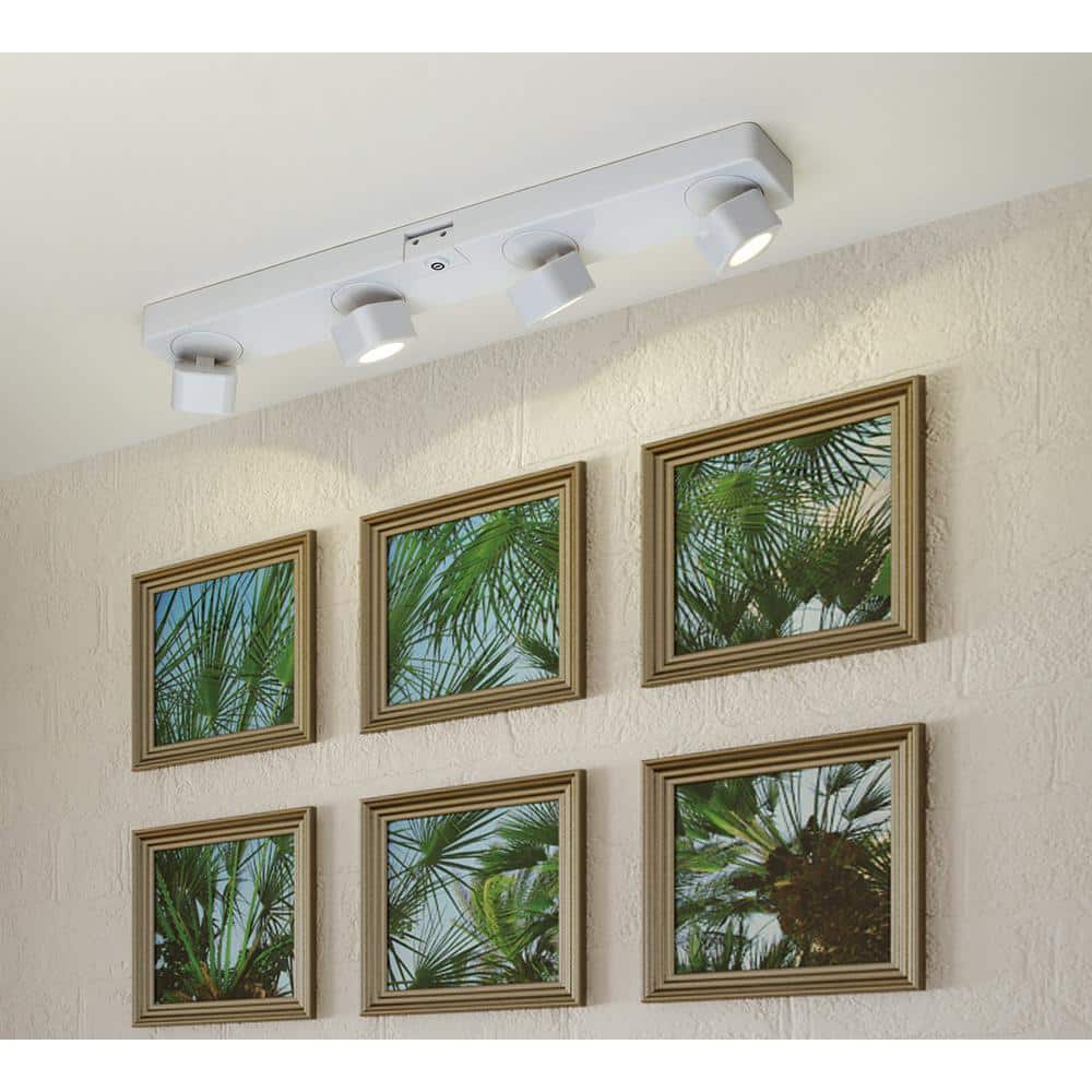 Sleek 12.5" White LED Strip Light with Remote Control