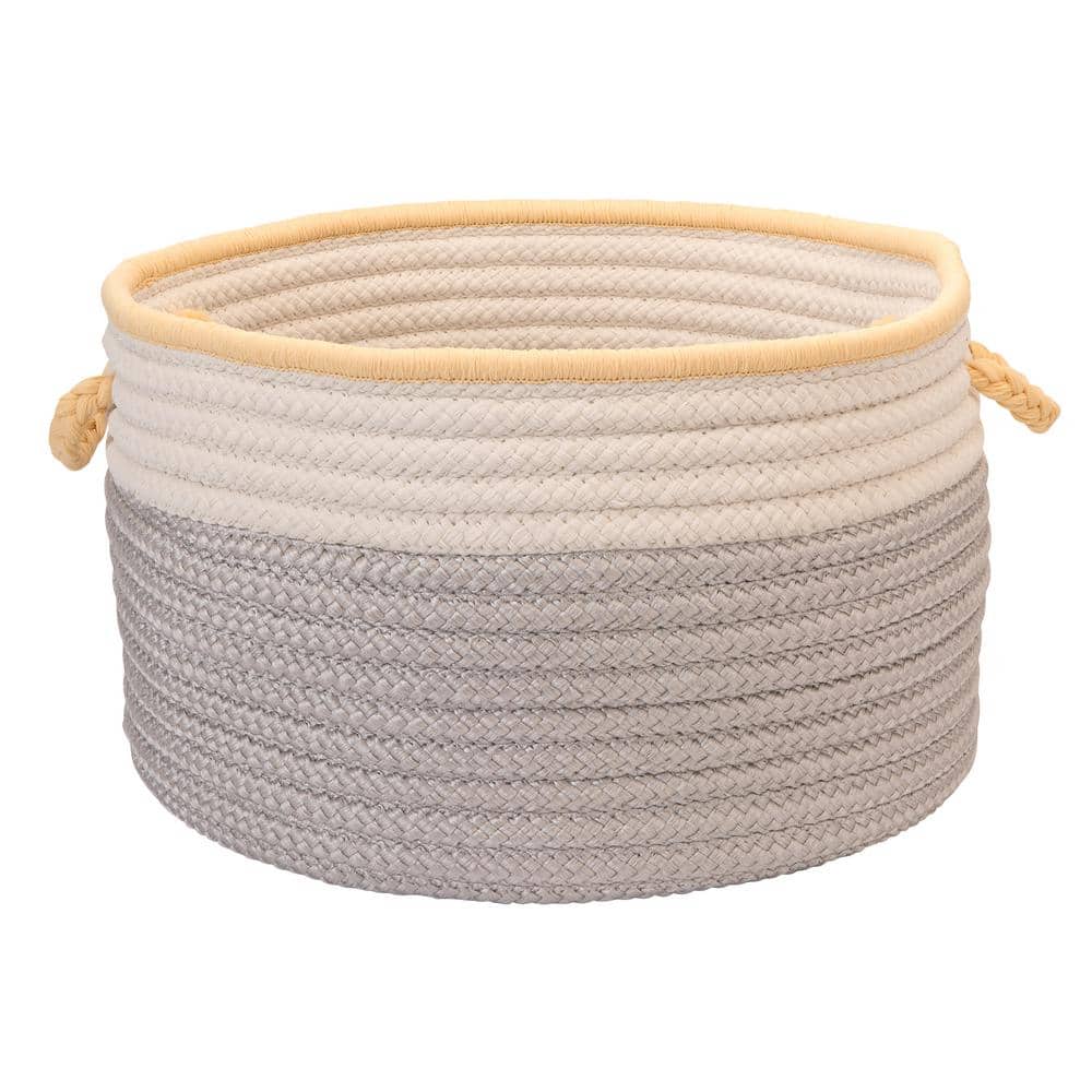 Indoor/Outdoor Shadow/Yellow 22 in. x 22 in. x 14 in. Round Polypropylene S