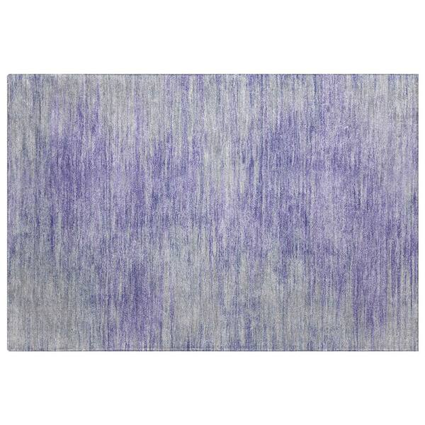 Dream Shag Premium Machine Washable Abstract ADS794 Plum 3 ft. x 4 ft. Area Rug