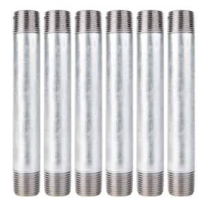 1/2 in. x 5-1/2 in. Galvanized Steel Nipple (6-Pack)