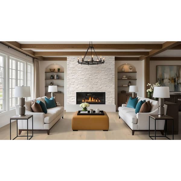 Arctic White Ledger Panel 6 in. x 24 in. Splitface Marble Wall Tile (6 sq. ft./Case)
