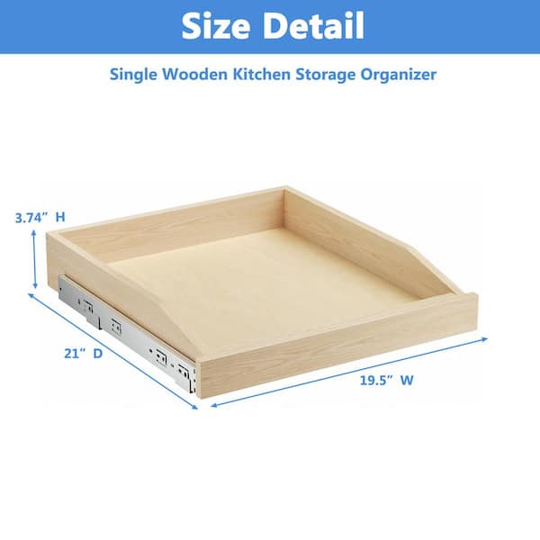 14 inch Width Drawer Wood Pull Out Tray Drawer Box Kitchen Cabinet
