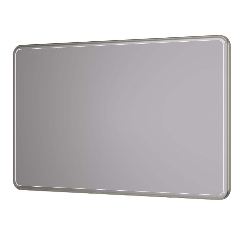 48 in. x 36 in. Rectangle Brushed Nickele Beveled Edge Bathroom Vanity Mirror, Anti-Rust Metal Frame Wall Mirror price history on PriceWatchPro