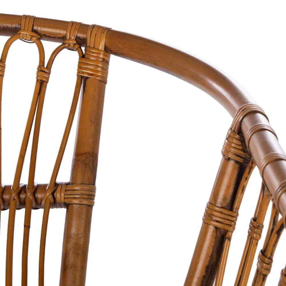 Honey Brown Wash Rattan Accent Chair Set, Sustainably Sourced
