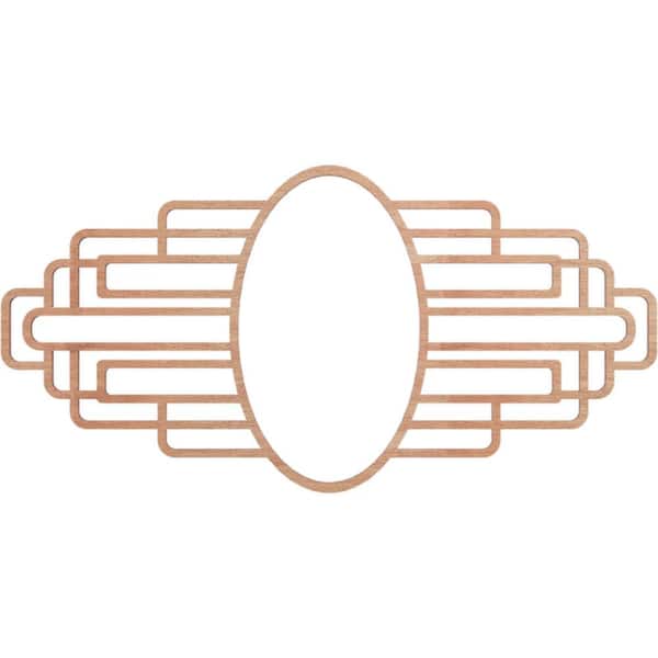 Ekena Millwork 20 in. x 10 in. x 1/4 in. Elizabeth Wood Fretwork Pierced Ceiling Medallion, Cherry
