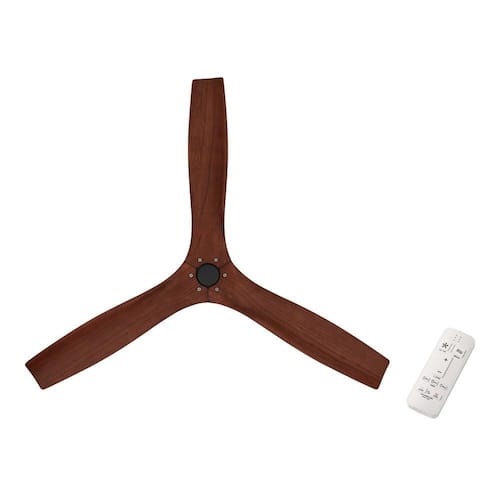 Sofia Hugger 52 in. Indoor/Covered Outdoor Matte Black DC Motor Ceiling Fan with Solid Wood Blades and Remote Included Ceiling Fans