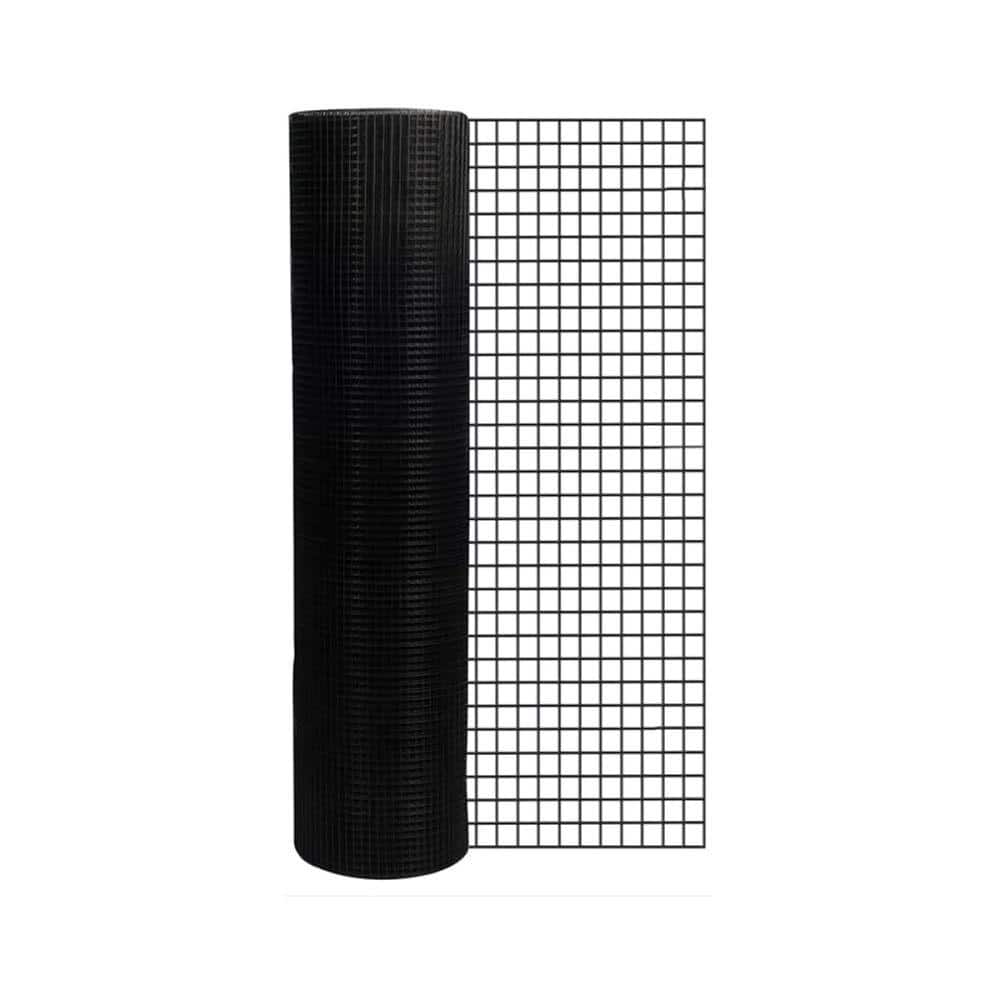 1/4 in. x 2 ft. x 50 ft. 21 Gauge Black Vinyl Coated Hardware Cloth Welded 