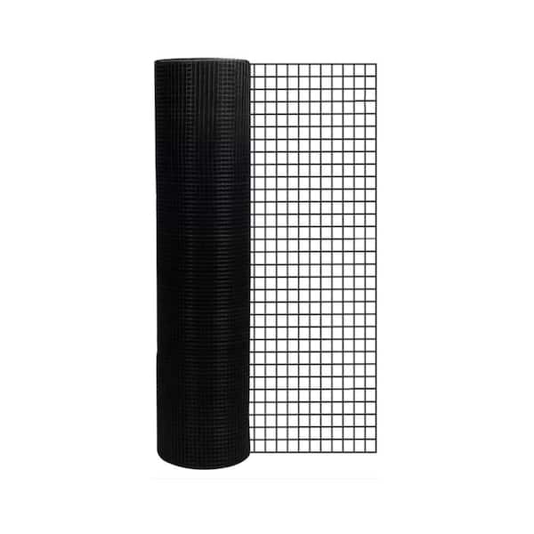 Amucolo 1/4 in. x 2 ft. x 50 ft. 21 Gauge Black Vinyl Coated Hardware Cloth Welded Cage Wire Chicken Fence Mesh