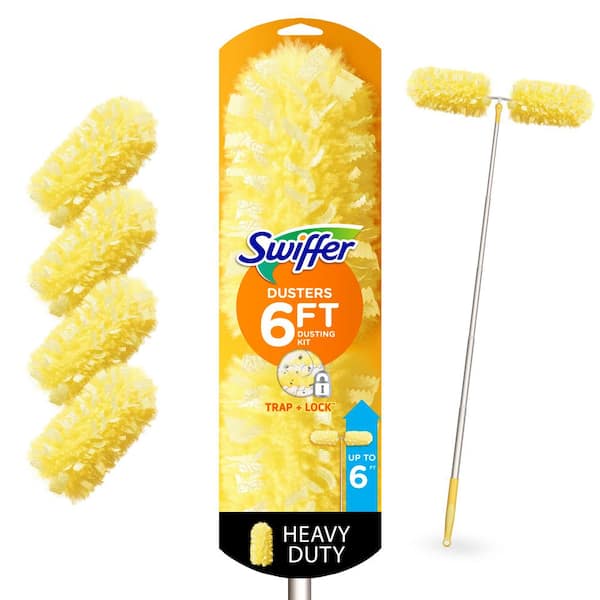 Swiffer Super Extendable Dusting Kit with Heavy Duty Refills (1-Handle, 4-Dusters)