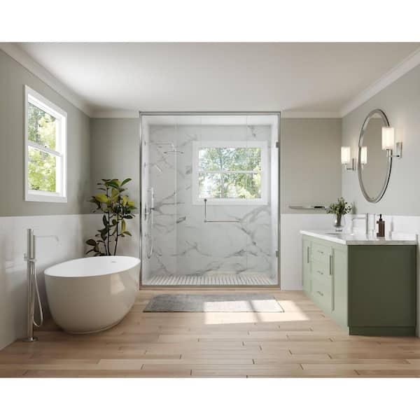 GRANDJOY ClassicRain 3 in 1 Showers with Valve 3-Spray Dual Wall