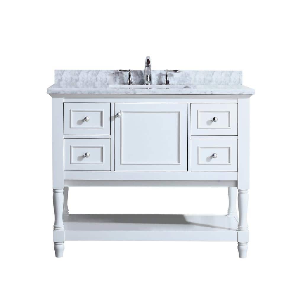 Ari Kitchen and Bath Cape Cod 42 in. Single Bath Vanity in White with
