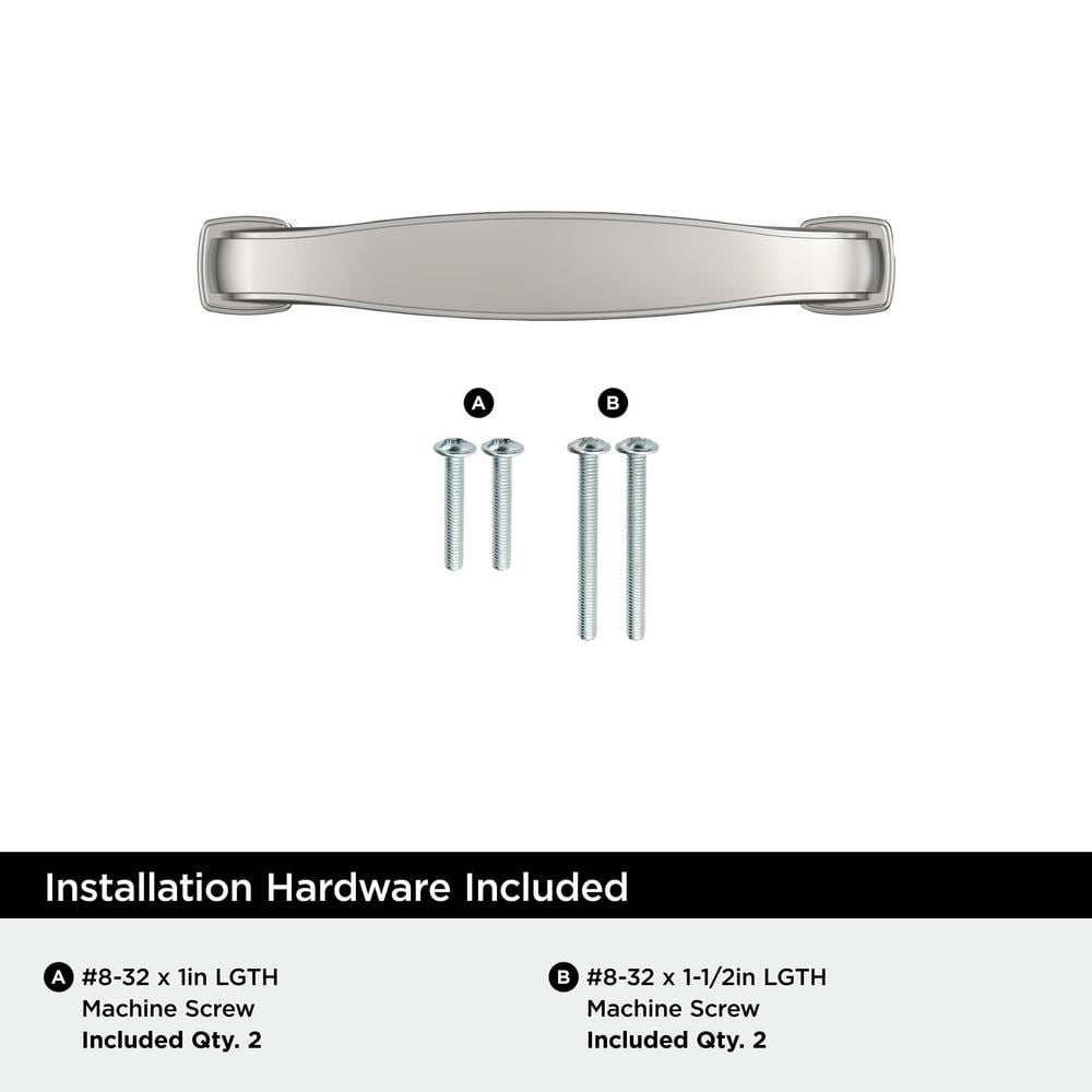 Polished Chrome 3-Inch Traditional Cabinet Pull with Mounting Hardware