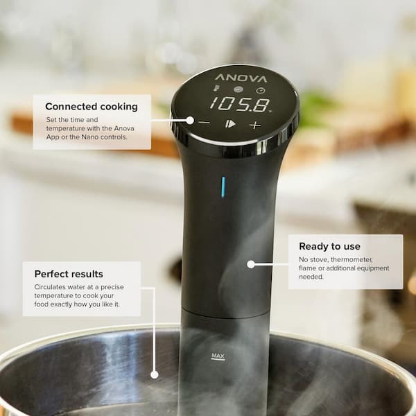  Anova Culinary Sous Vide Precision Cooker Pro, 1200 Watts,  Black and Silver : Home & Kitchen