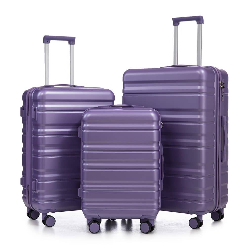 3-Pieces Purple ABS Plastic Luggage Set with Combination Lock and ABS Spinner Wheel price history on PriceWatchPro