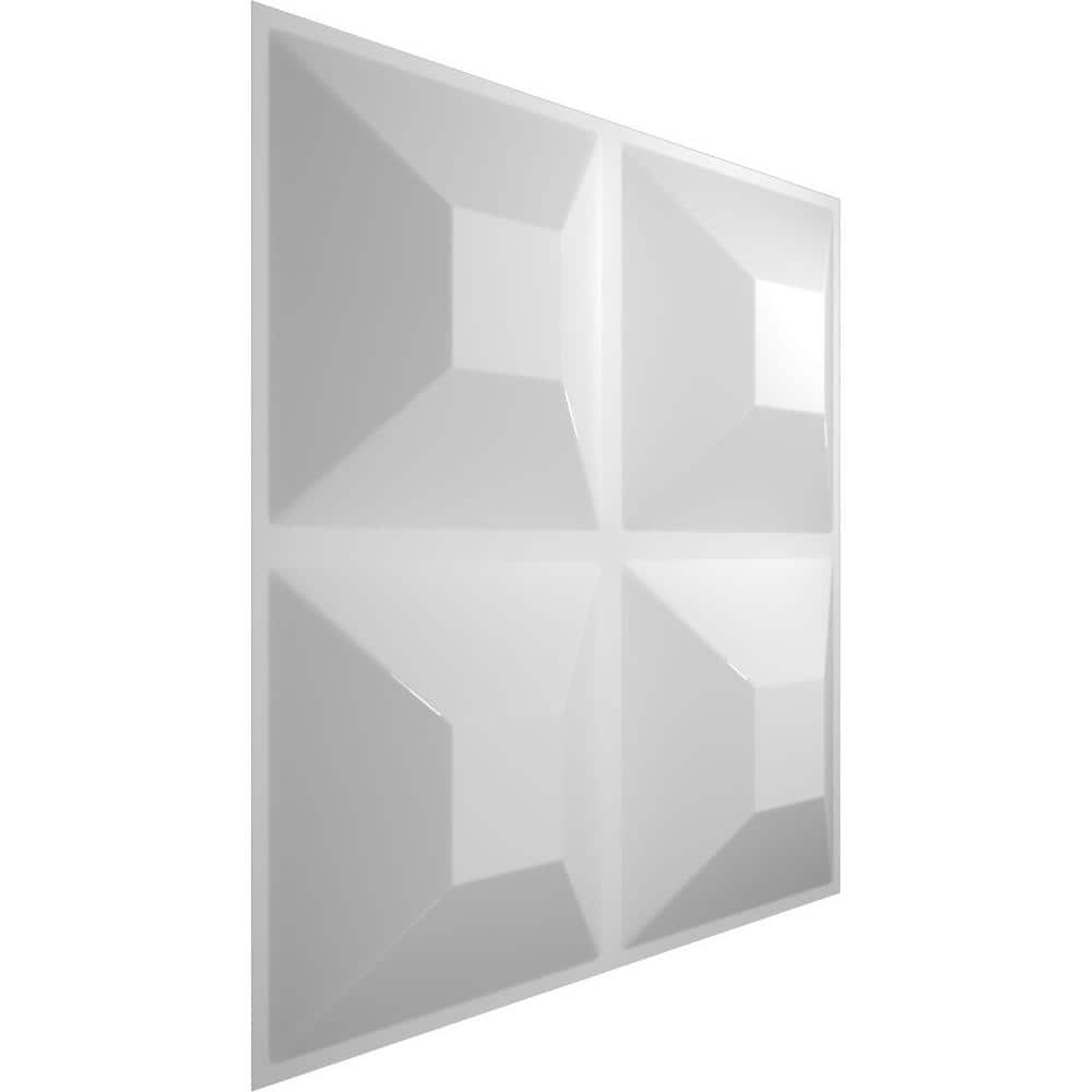 White Textured 3D PVC Decorative Wall Panel 11 7/8" x 11 7/8"