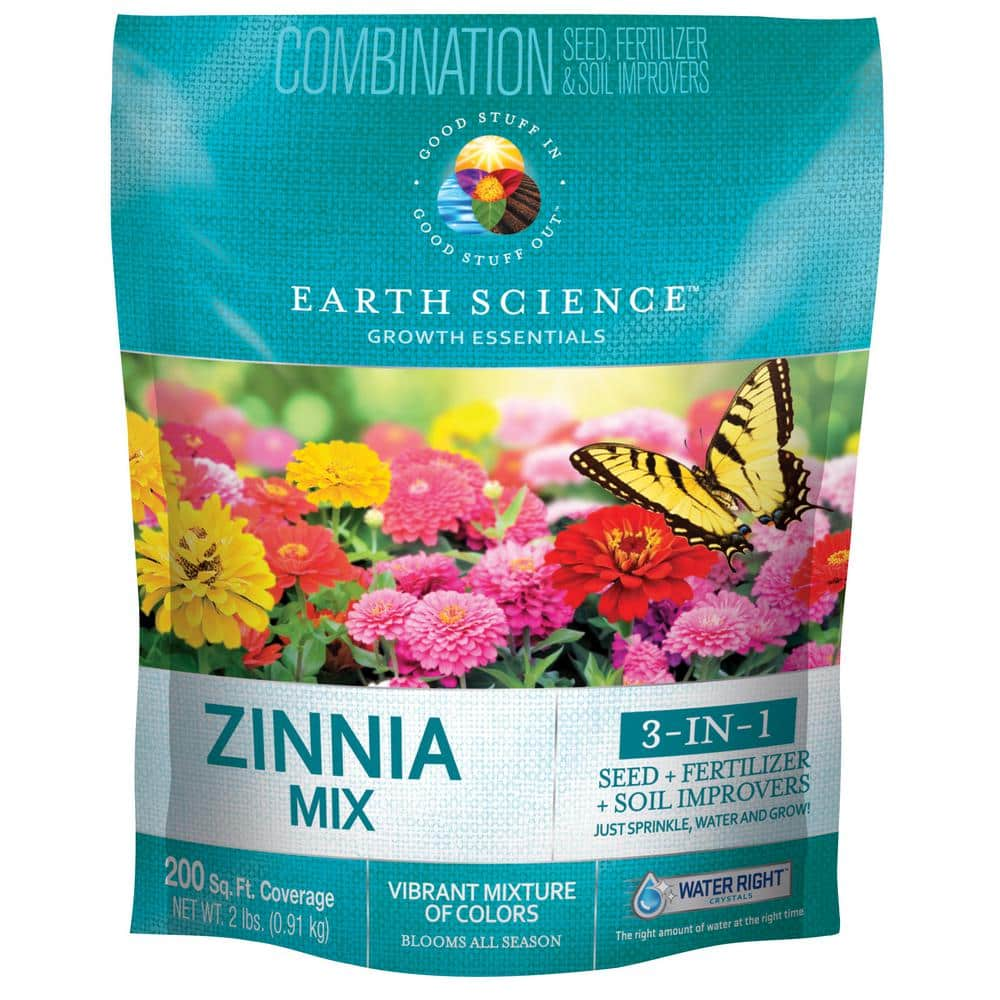 EARTH SCIENCE 2 lbs. Pollinator All-In-One Wildflower Mix with Seed, Plant  Food and Soil Conditioners 12136 - The Home Depot