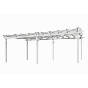 283"L x 144W x 106"H Vinyl Regency Grande Pergola, White, VA42083