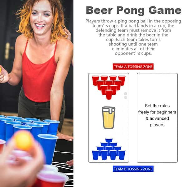 Beer Pong Beer Pong Table With 6 Balls 244X60 cm