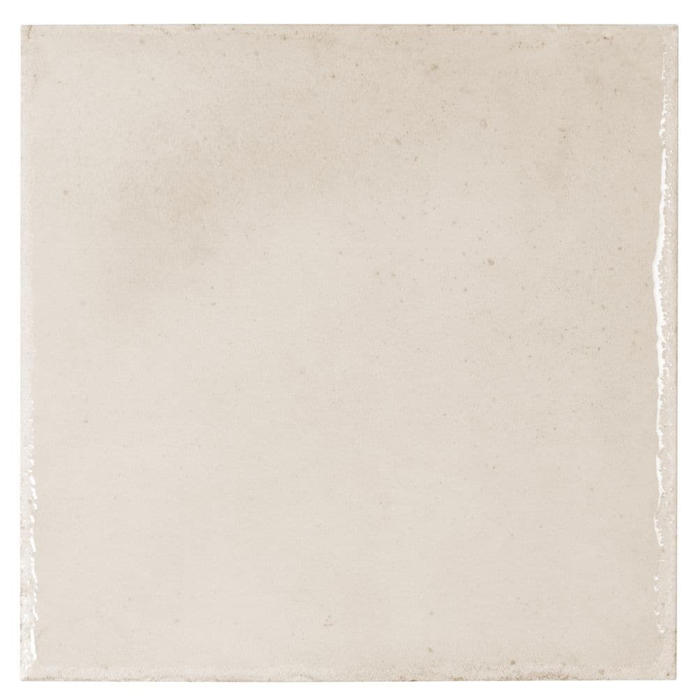 Cadence 8 in. x 8 in. Glossy Warm Ivory Porcelain Zellige Square Tile (12.49 sq ft/case)-29 Pack price history on PriceWatchPro
