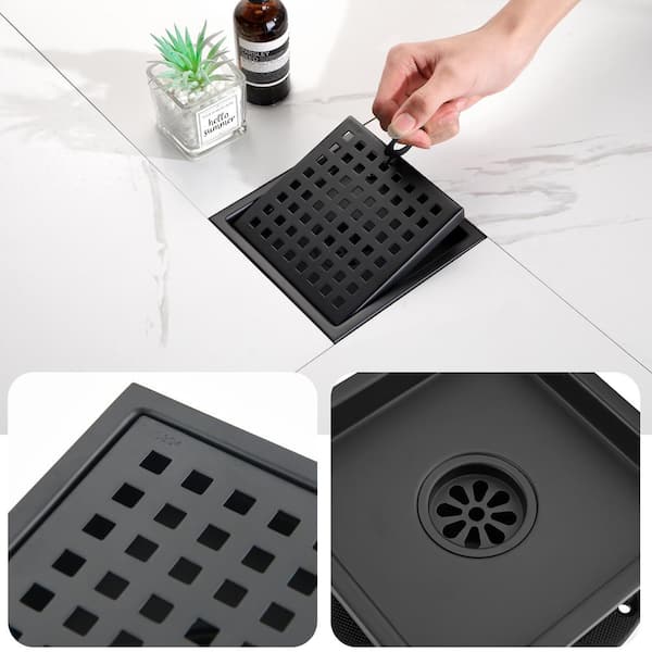 4014800 - Flo-Pac® Floor Drain Brush 6 D - Black