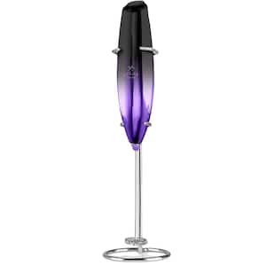 Executive Series Premium Milk Frother - Black Purple Fade with Silver OG Stand