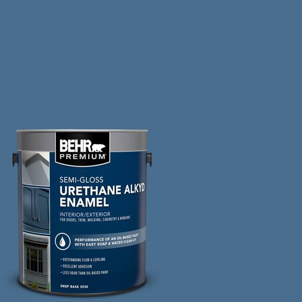 BEHR PREMIUM 1 gal. #M510-5 Sailors Bay Urethane Alkyd Semi-Gloss Enamel Interior/Exterior Paint