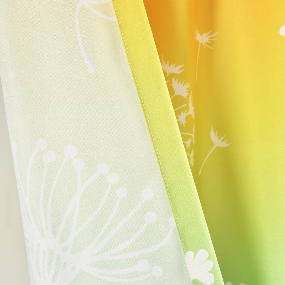 Pastel Rainbow Ombre Light-Filtering Polyester Window Panels