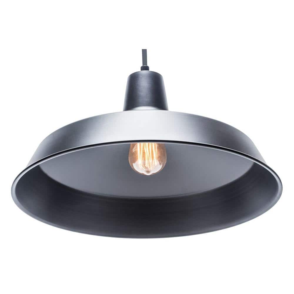 Matte Black 50" Adjustable Industrial Steel Pendant Light