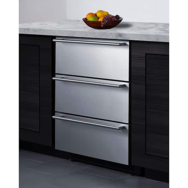 Summit Appliance 4.9 cu. ft. Built-In Triple Drawer Refrigerator