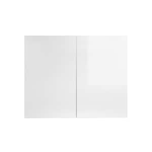 Valencia Assembled 30 in. W x 12 in. D x 24 in. H Gloss White Plywood Assembled Wall Kitchen Cabinet