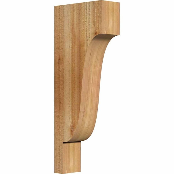 Ekena Millwork 4 in. x 10 in. x 26 in. Western Red Cedar Newport Rough Sawn Corbel