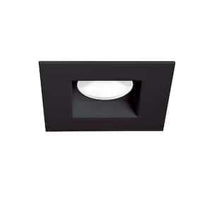 Midway 3.5 in. Square 2700K-5000K Selectable CCT Remodel Fixed Downlight Integrated LED Recessed Light Kit in Black