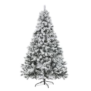 7 ft. Pre-Lit Flocked Artificial Christmas Tree
