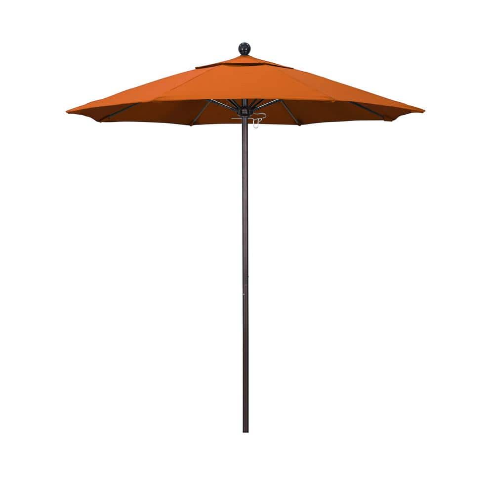 7.5 ft. Bronze Aluminum Commercial Market Patio Umbrella with Fiberglass Ribs and Push Lift in Tuscan Sunbrella price history on PriceWatchPro