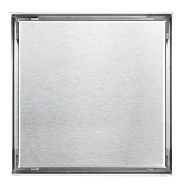 eModernDecor Shower Square Drain 4 in. Brushed 304 Stainless Steel Stripe  Pattern Grate - Plus Reversible Tile Insert and Flat Grate ASD-4-ST - The  Home Depot