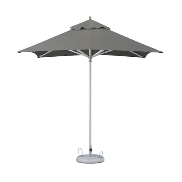 HomeRoots 8 ft. Market Patio Umbrella in Charcoal