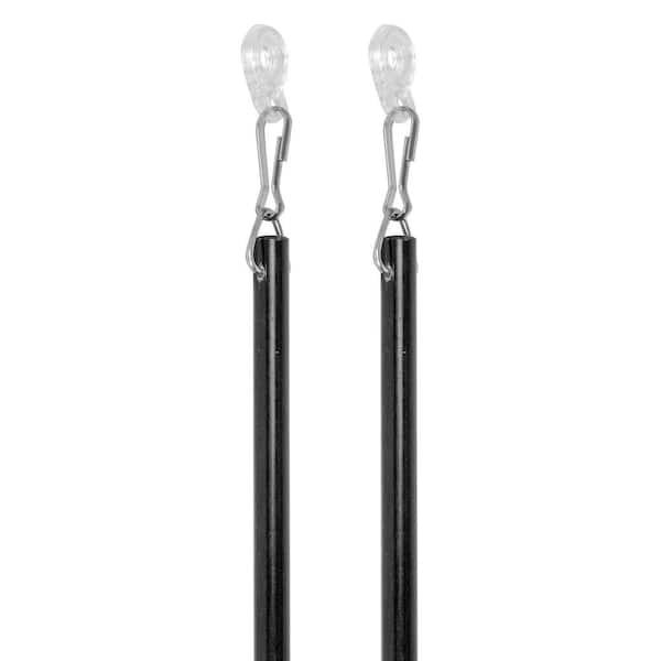 30-Inch White Rod Desyne 3/8-Inch Fiberglass Baton with Metal Snap 