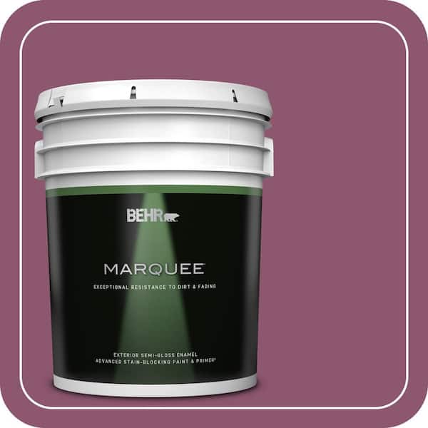 BEHR MARQUEE 5 gal. #PPU1-17 Majestic Orchid Semi-Gloss Enamel Exterior Paint & Primer