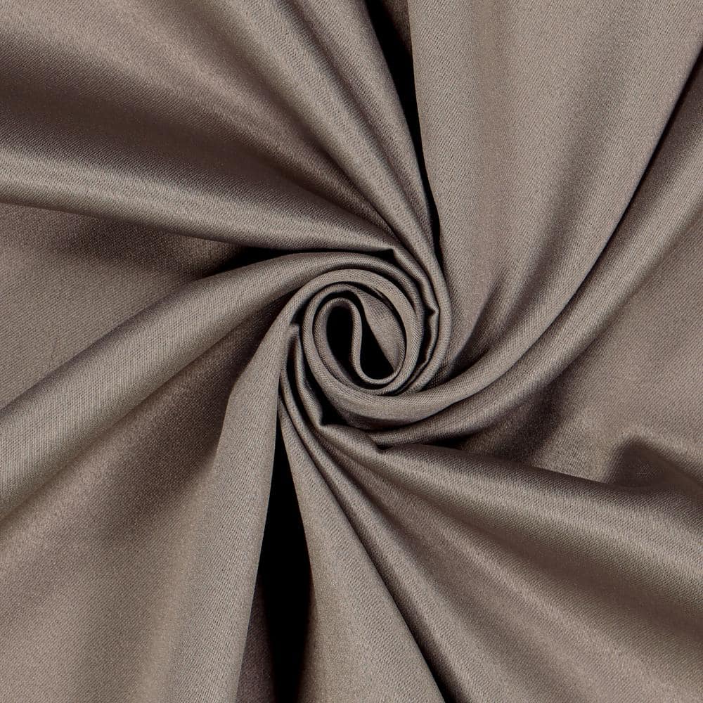 Mushroom Polyester Room-Darkening Rod Pocket Curtain Panel, 54" x 54"