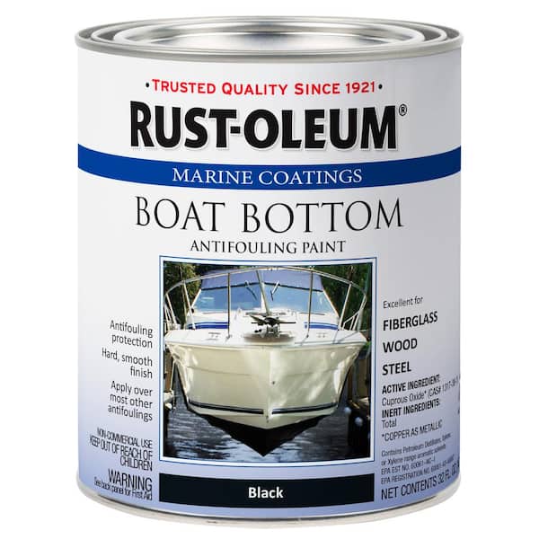 1 qt. Flat Black Boat Bottom Antifouling Paint (Case of 2)