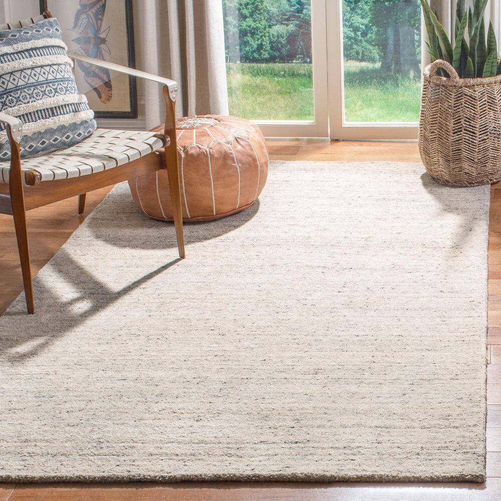 Ivory Wool Tufted Handmade Rectangular Rug 2' x 3'