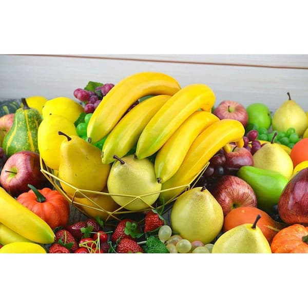 12pcs Artificial Indoor Yellow Banana Set Realistic Foam Fruit