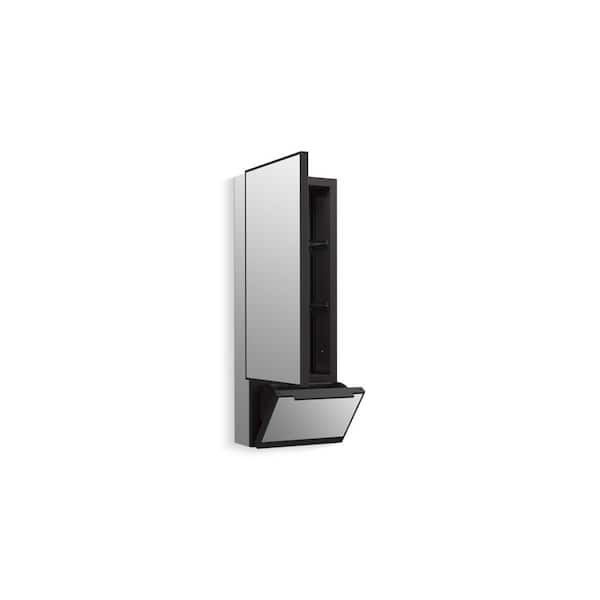 KOHLER Collage 12 in. x 32 in. Framed Rectangular Medicine Cabinet with Mirror Left-Hinged