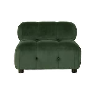 Lismore Forest Green Velvet Tufted Lounge Chair