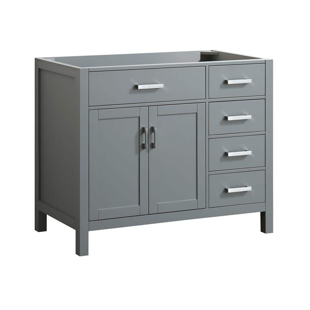 Beaumont Decor Hampton 42 In W X 215 In D Bath Vanity Cabinet Only In Grey Hamp042slbc Gry The Home Depot