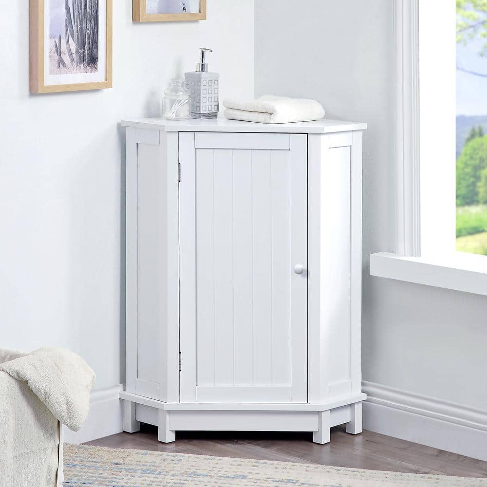 Magic Home Tall Bathroom Freestanding Storage Cabinet with